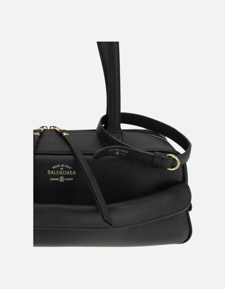 Small Carrie Bowling Bag with Antiqued Gold Hardware Women - Black