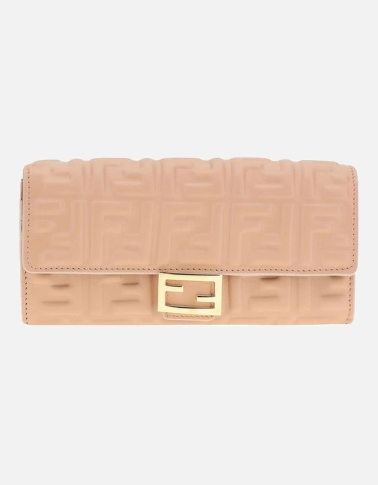 Lambskin Chain Wallet with Monogrammed Plaque Women - Multicolor