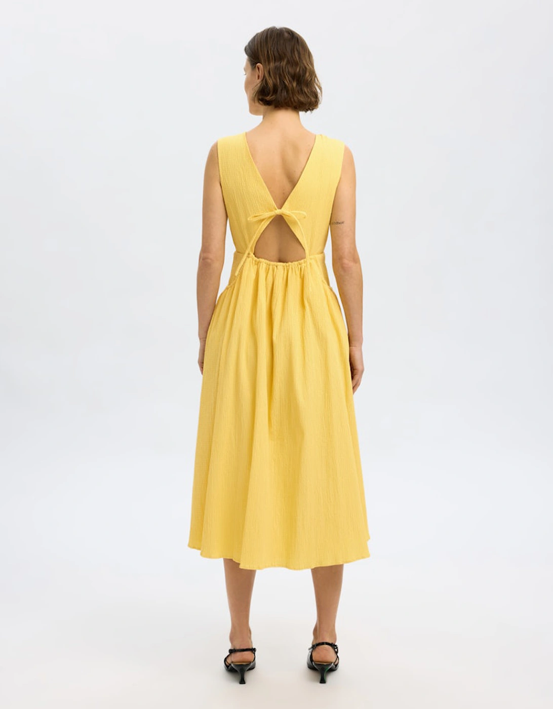 Femme Leonora Sleeveless Pocket Midi Dress Sundress