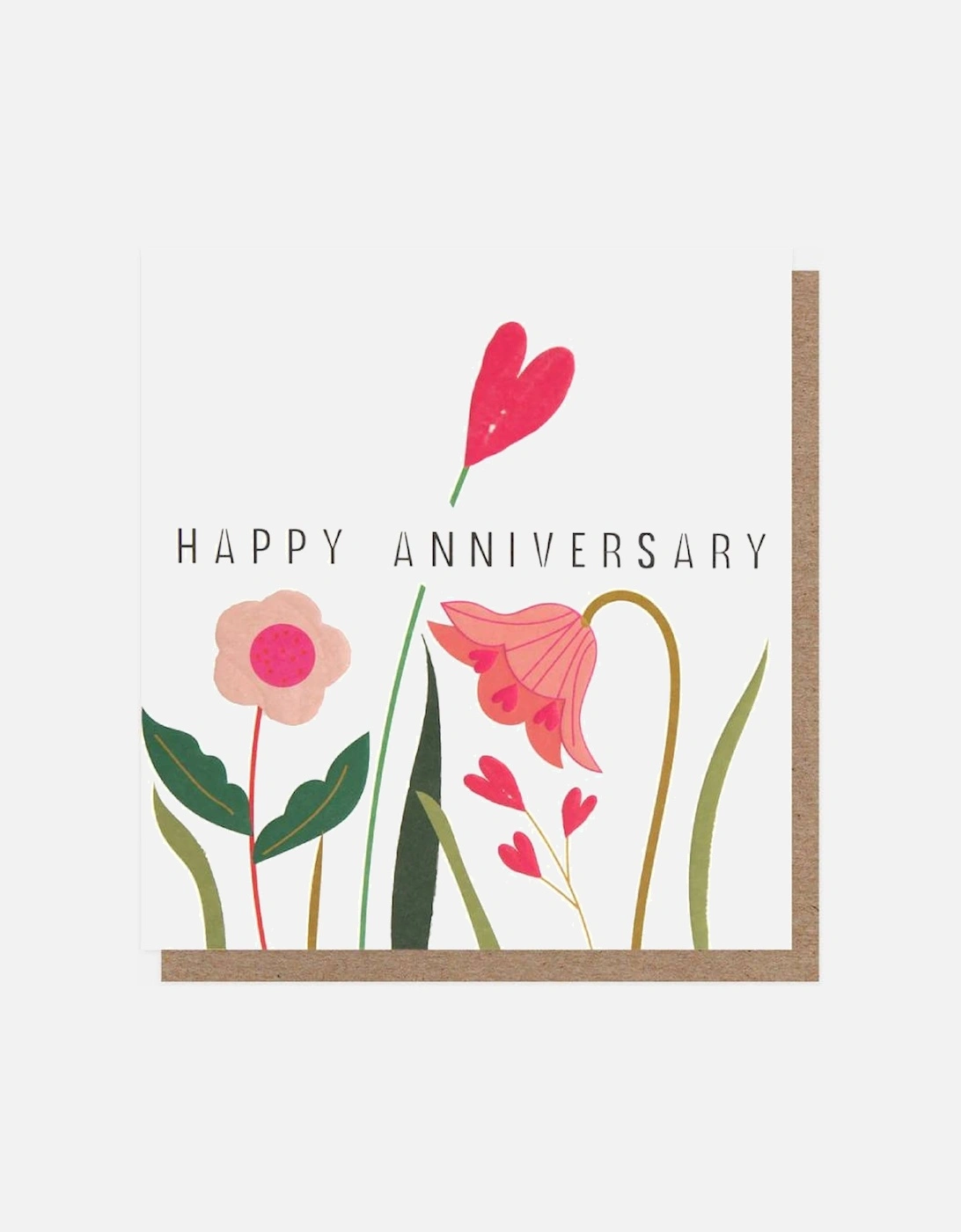 Flowers & Hearts Happy Anniversary Card, 2 of 1