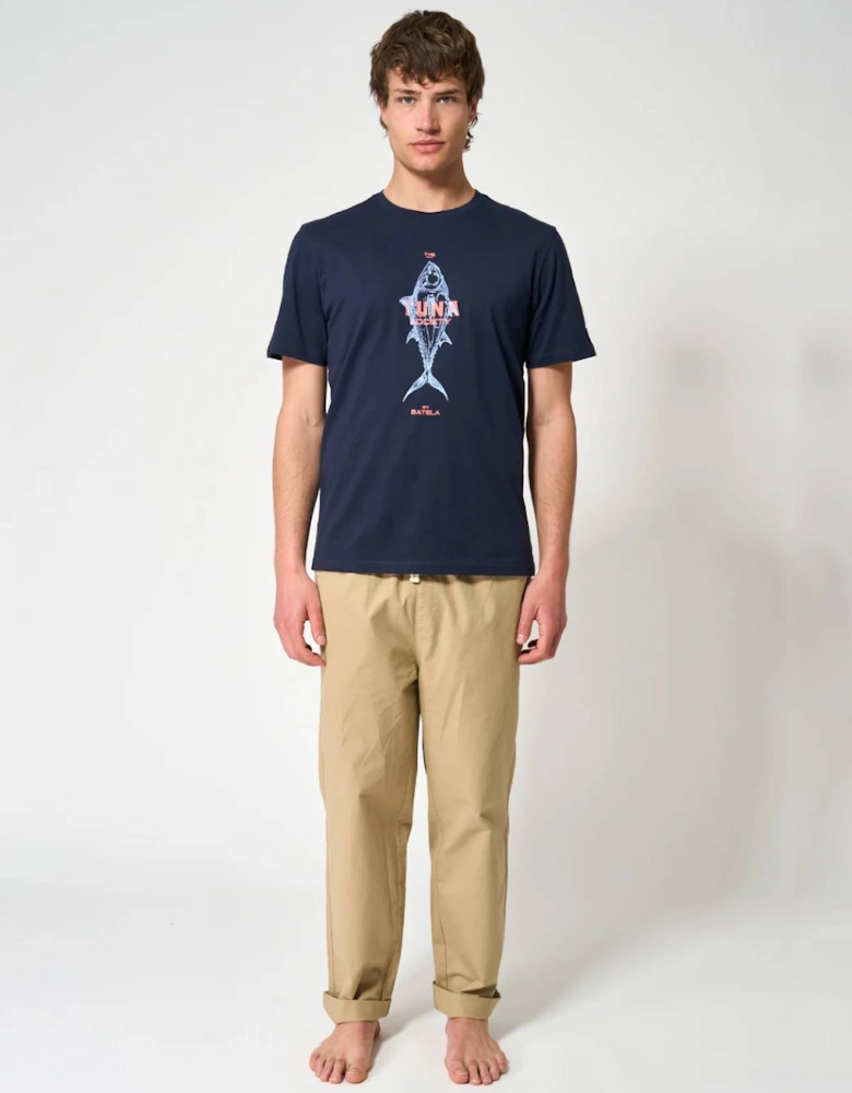 Men's Tuna Society T-Shirt Navy Blue