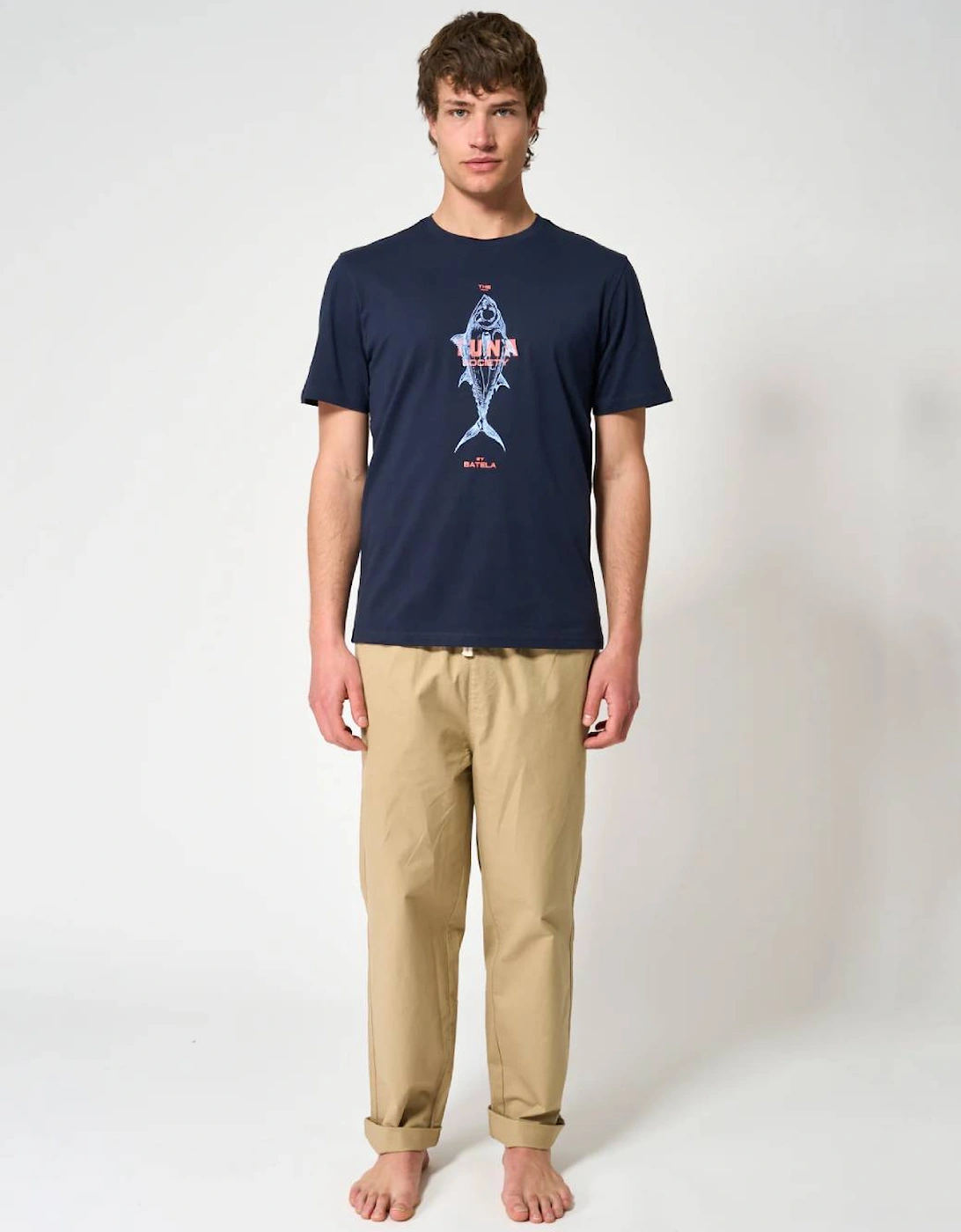 Men's Tuna Society T-Shirt Navy Blue
