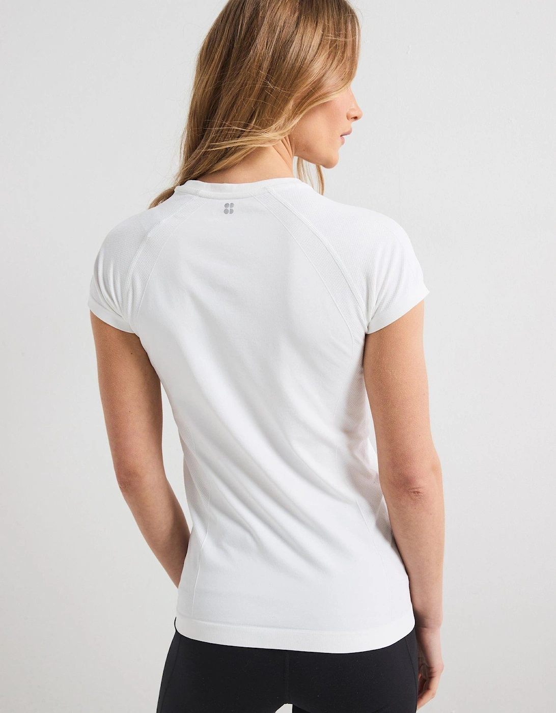 Womens Training Athlete Seamless Workout T-Shirt - White
