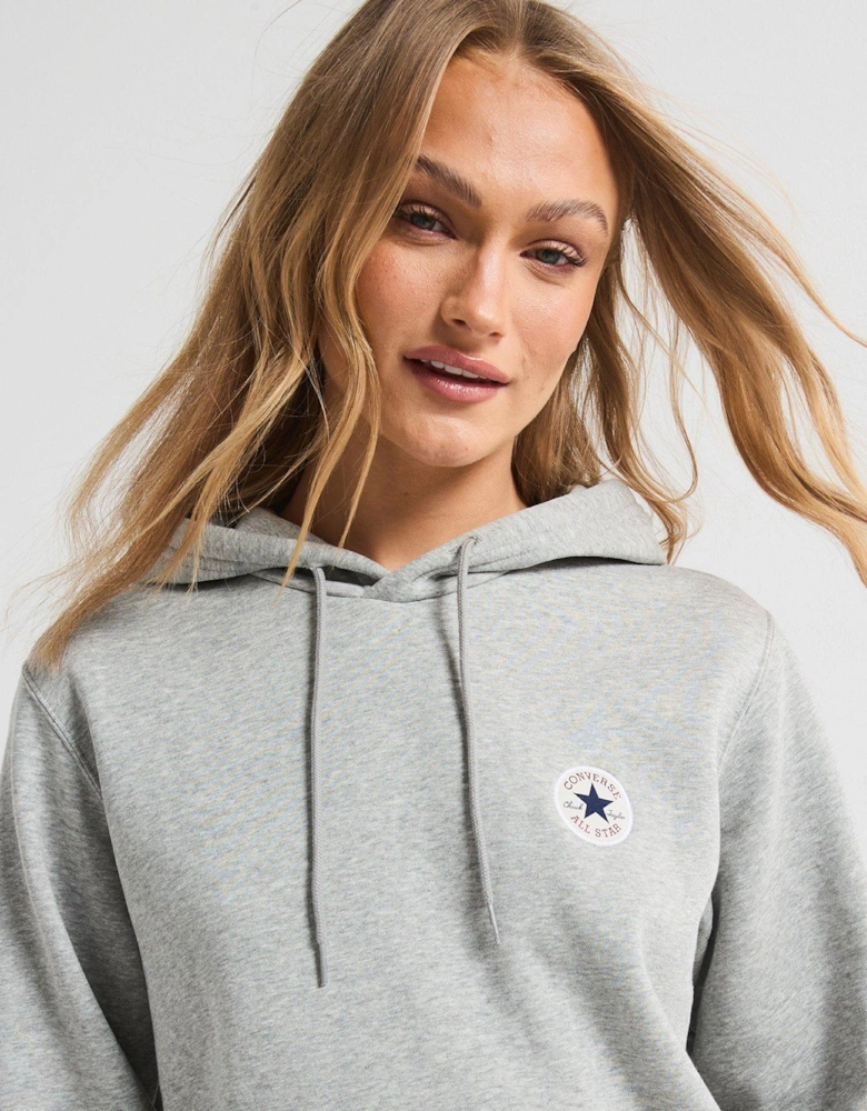 Womens Standard Fit Core Chuck Patch Hoodie - Grey