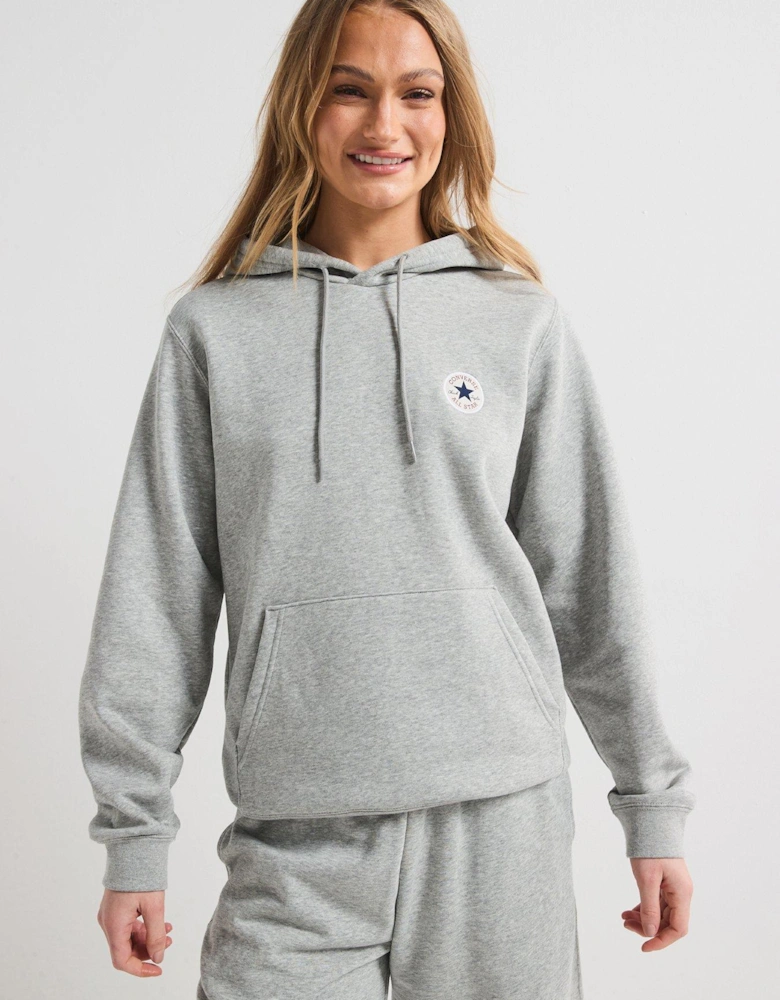 Womens Standard Fit Core Chuck Patch Hoodie - Grey