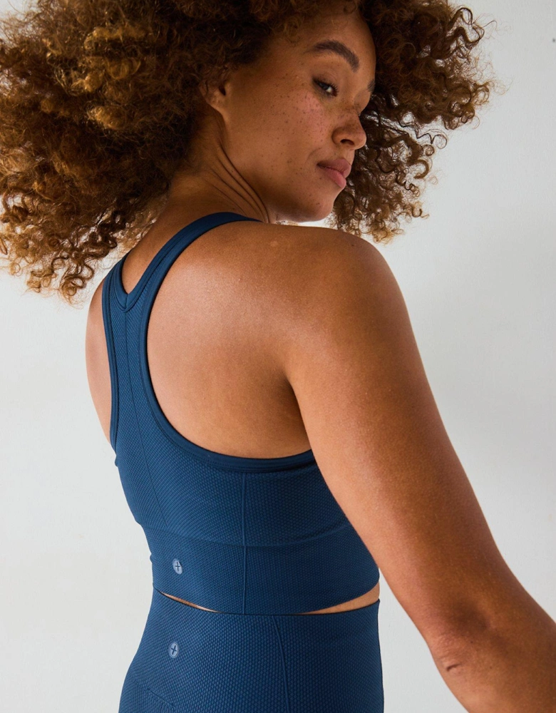 Womens Training Lotus Lounge Bra - Blue