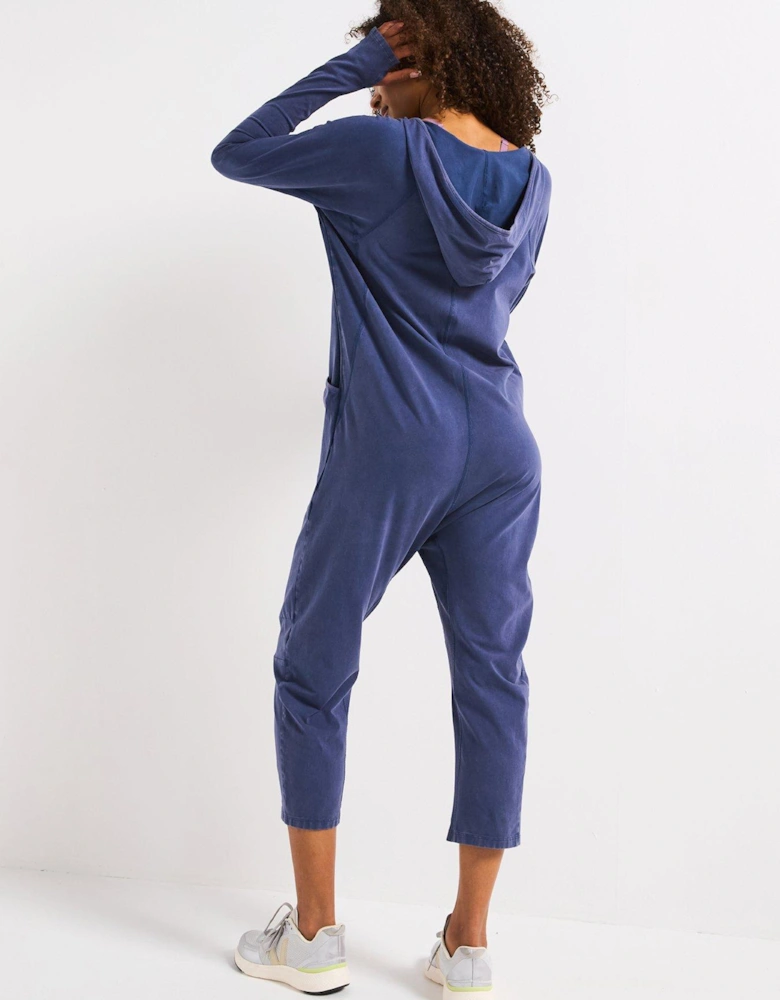 Womens Training Hot Shot Long Sleeve Jumpsuit - Navy