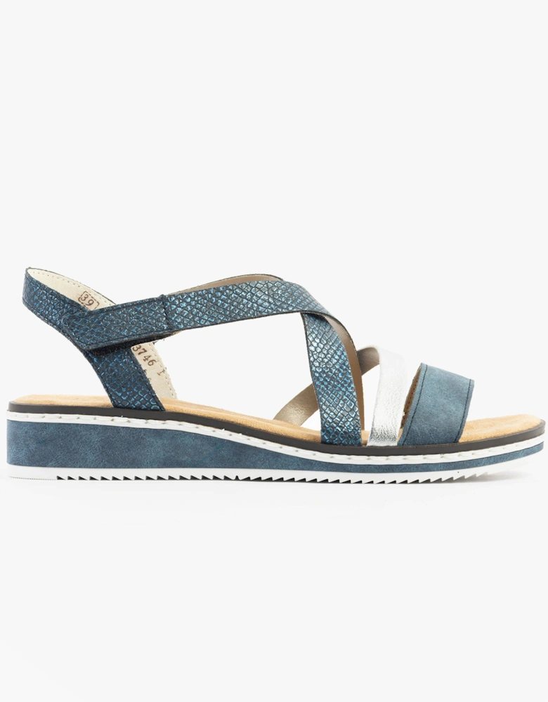 V3663-14 Womens Sandals Blue/Silver