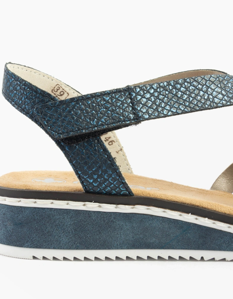 V3663-14 Womens Sandals Blue/Silver