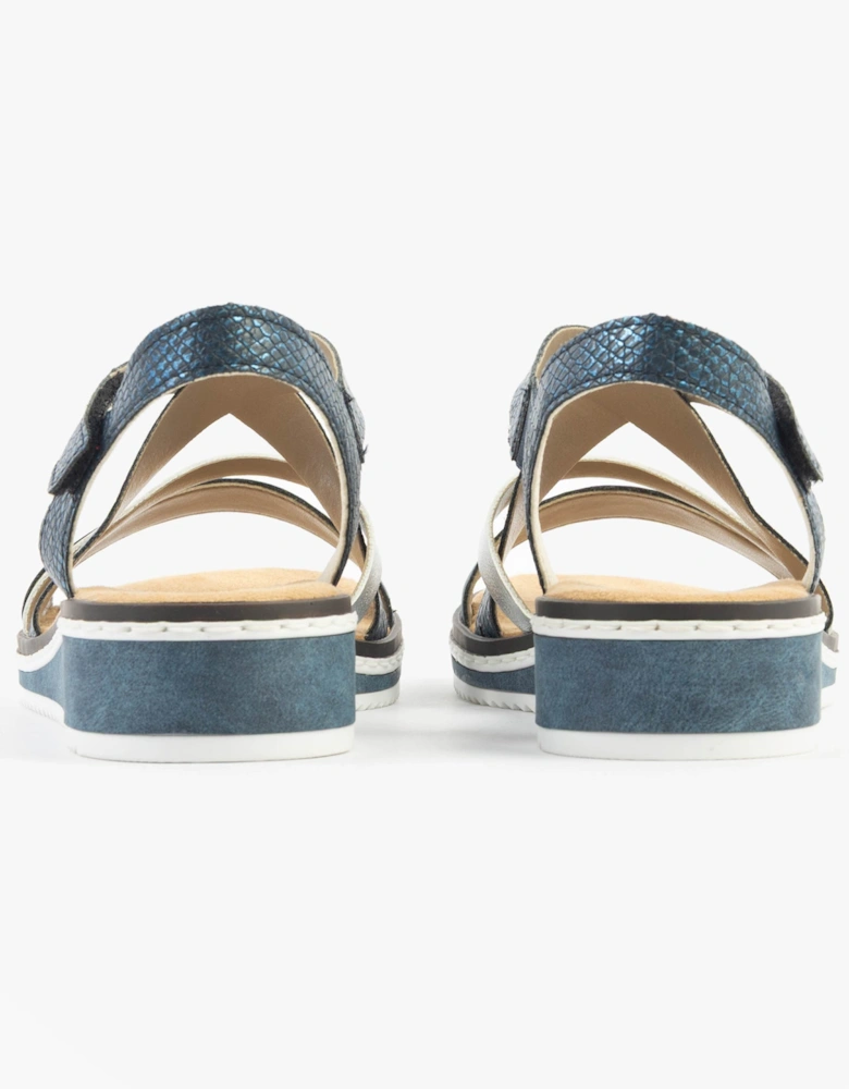 V3663-14 Womens Sandals Blue/Silver