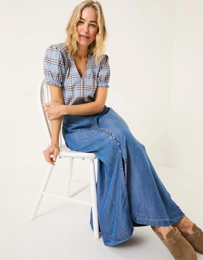 Arabella Midi Skirt - Blue