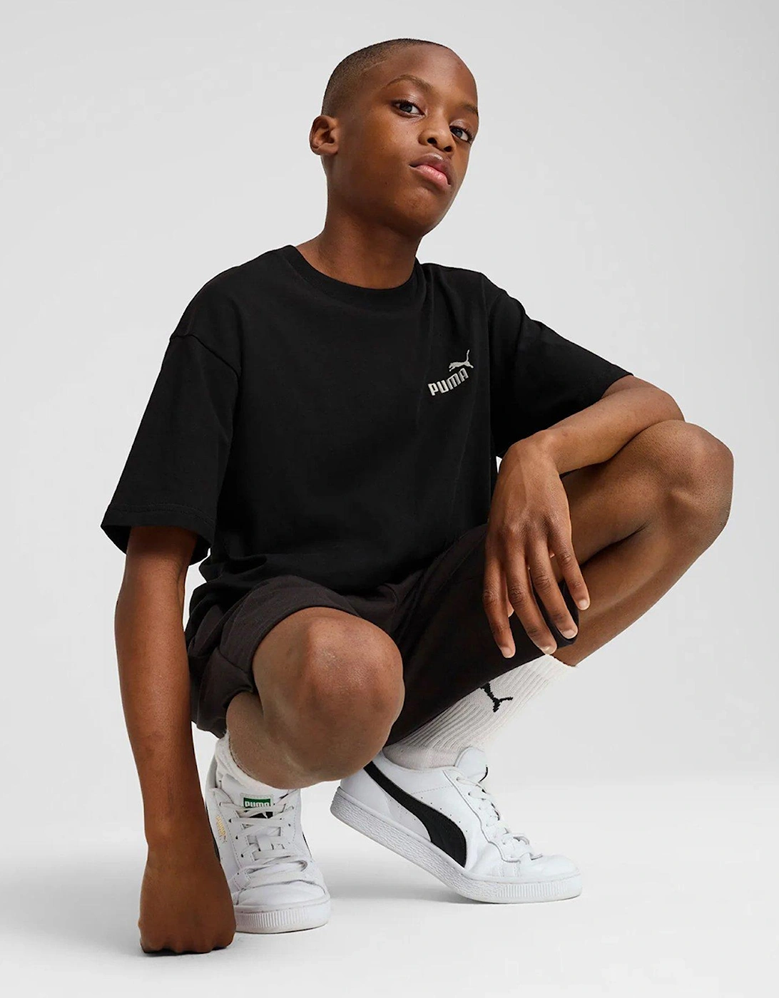 Junior Boys Small Logo T-Shirt - Black