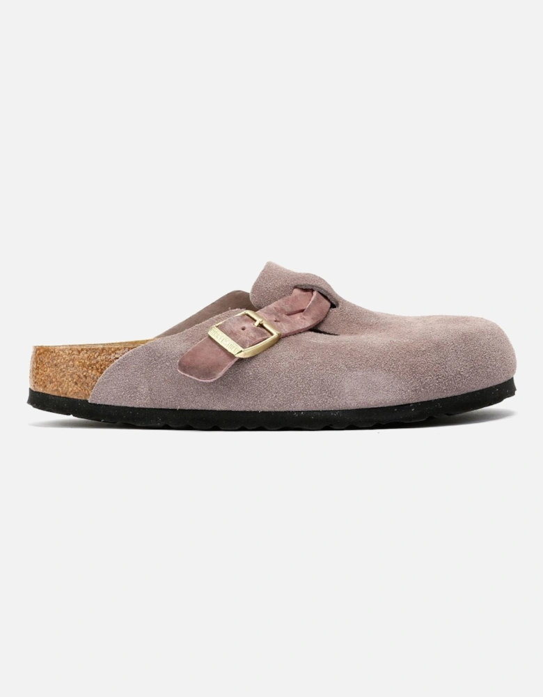 Braided Suede Women's Purple Narrow Fit Clogs