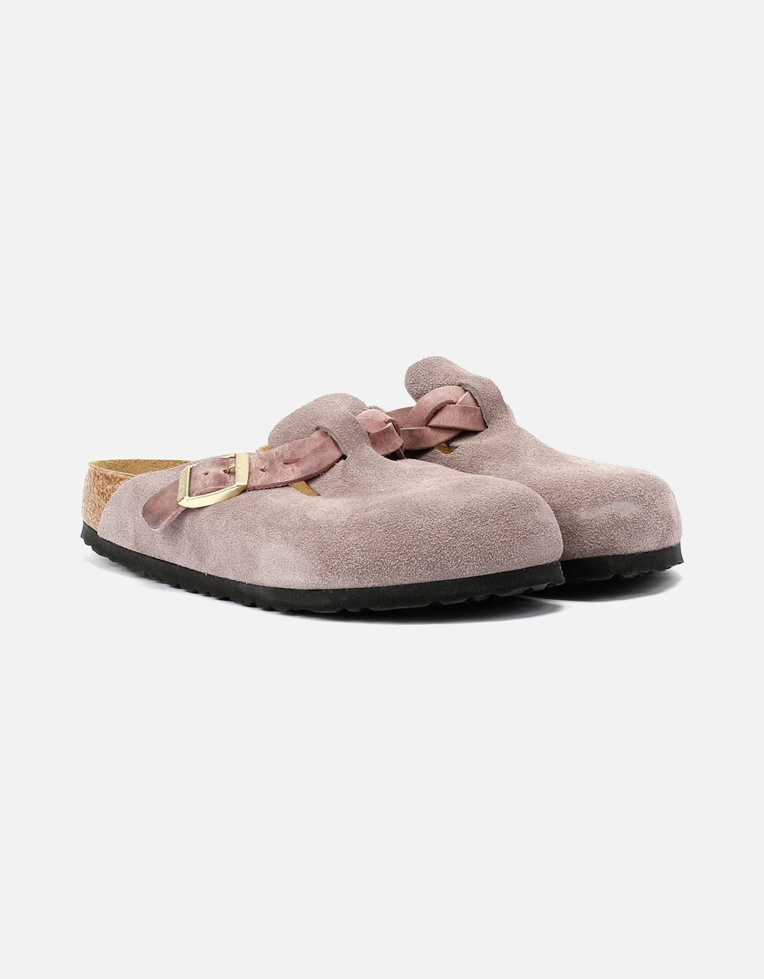 Braided Suede Women's Purple Narrow Fit Clogs, 9 of 8