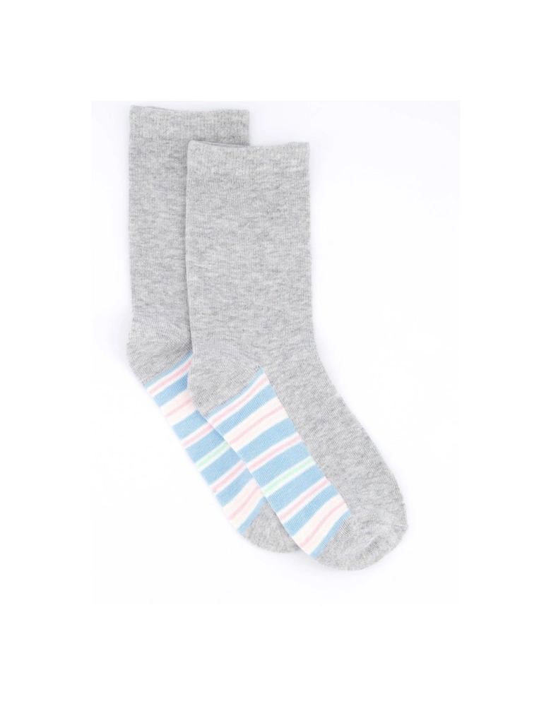 5Pk Printed Ankle Socks - Grey