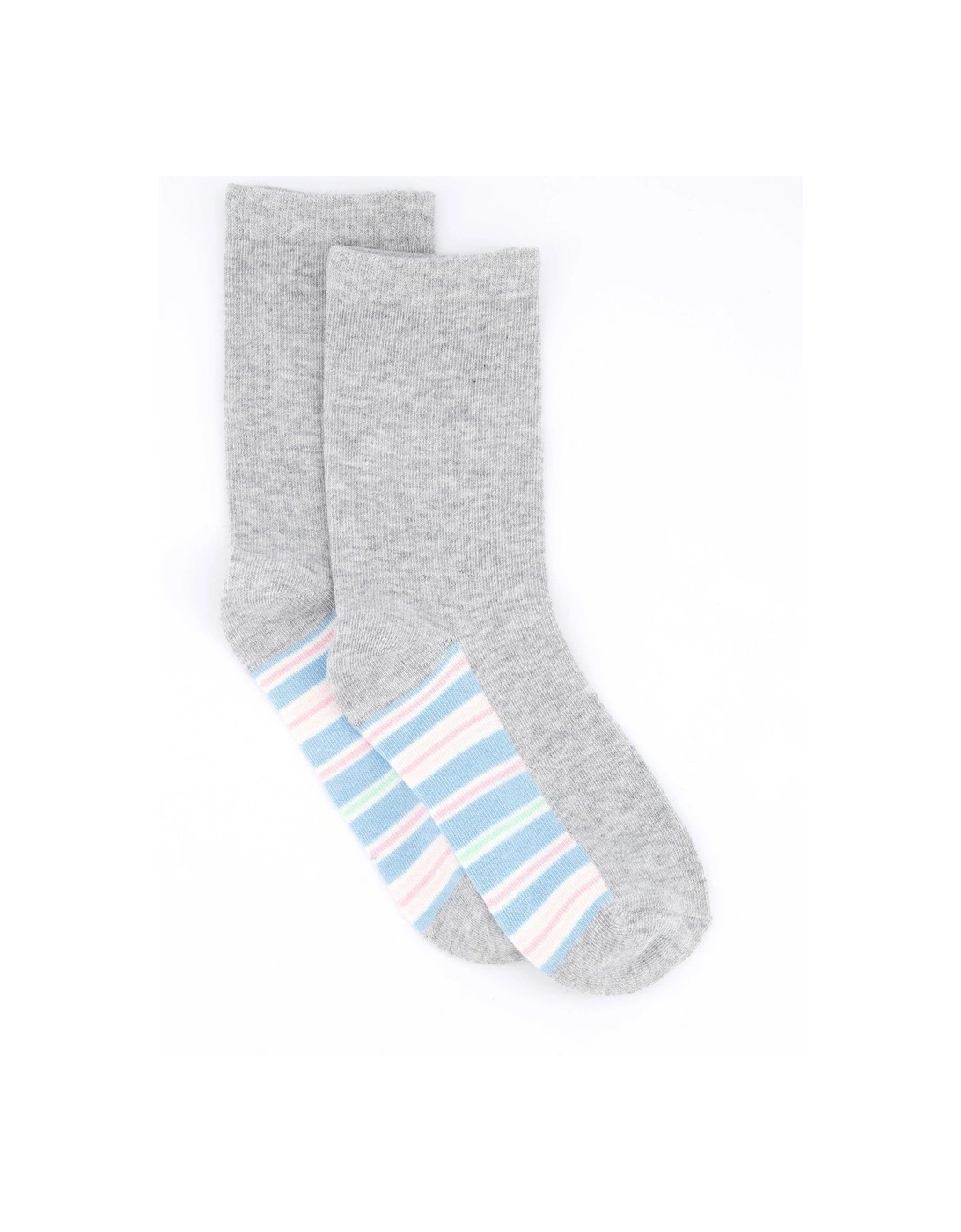 5Pk Printed Ankle Socks - Grey