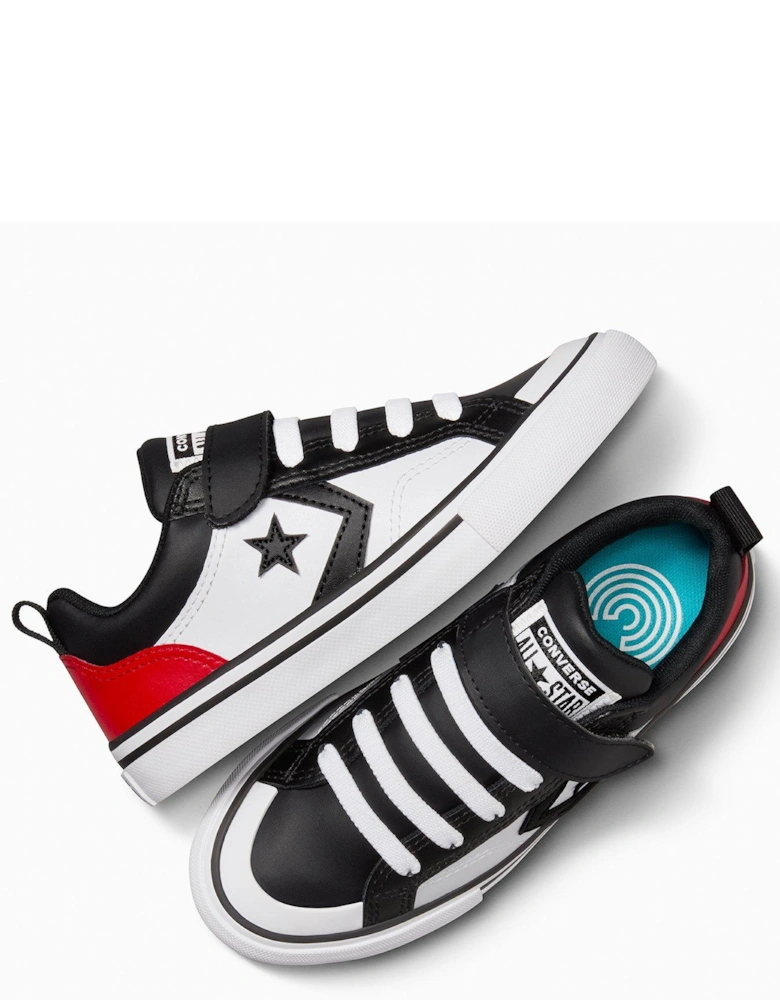 Kids Pro Blaze Strap Leather Ox - Black