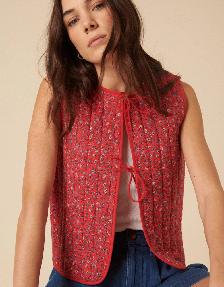 Quilted Waistcoat - Red
