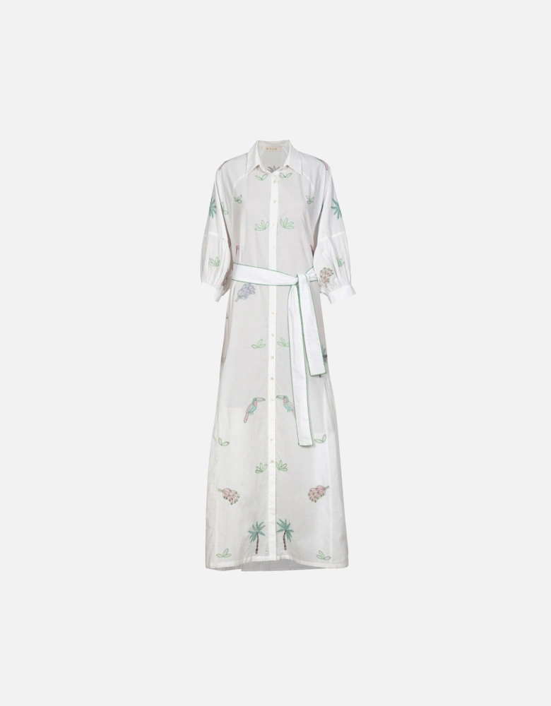 Hawaiian Shirt Dress - White