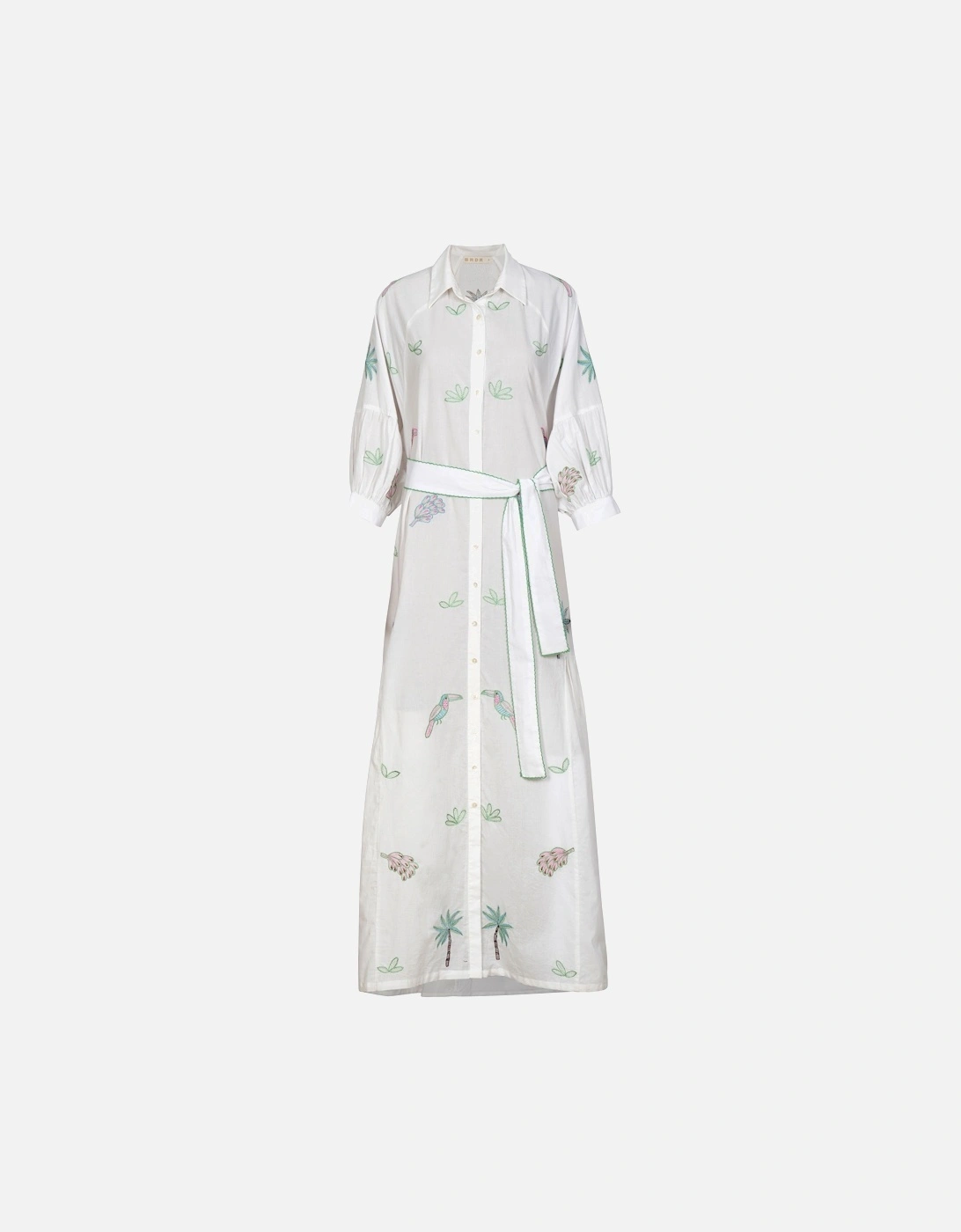 Hawaiian Shirt Dress - White