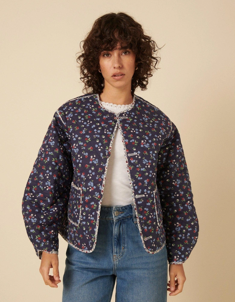 Quilted Reversible Jacket - Cream