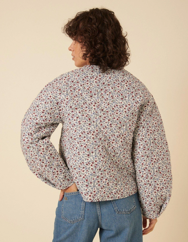 Quilted Reversible Jacket - Cream
