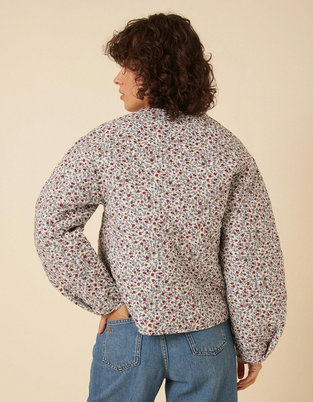 Quilted Reversible Jacket - Cream