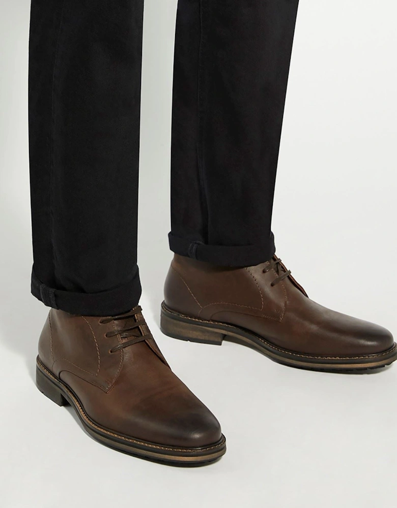 Dune Charleys Leather Men's Brown Boots