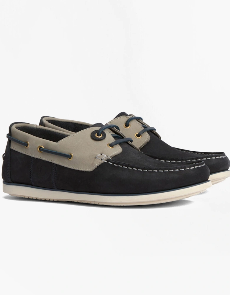 WAKE Mens Boat Shoes Navy/Putty