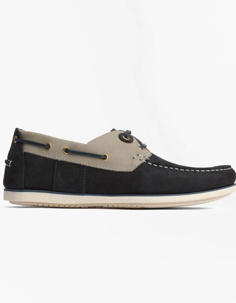 WAKE Mens Boat Shoes Navy/Putty