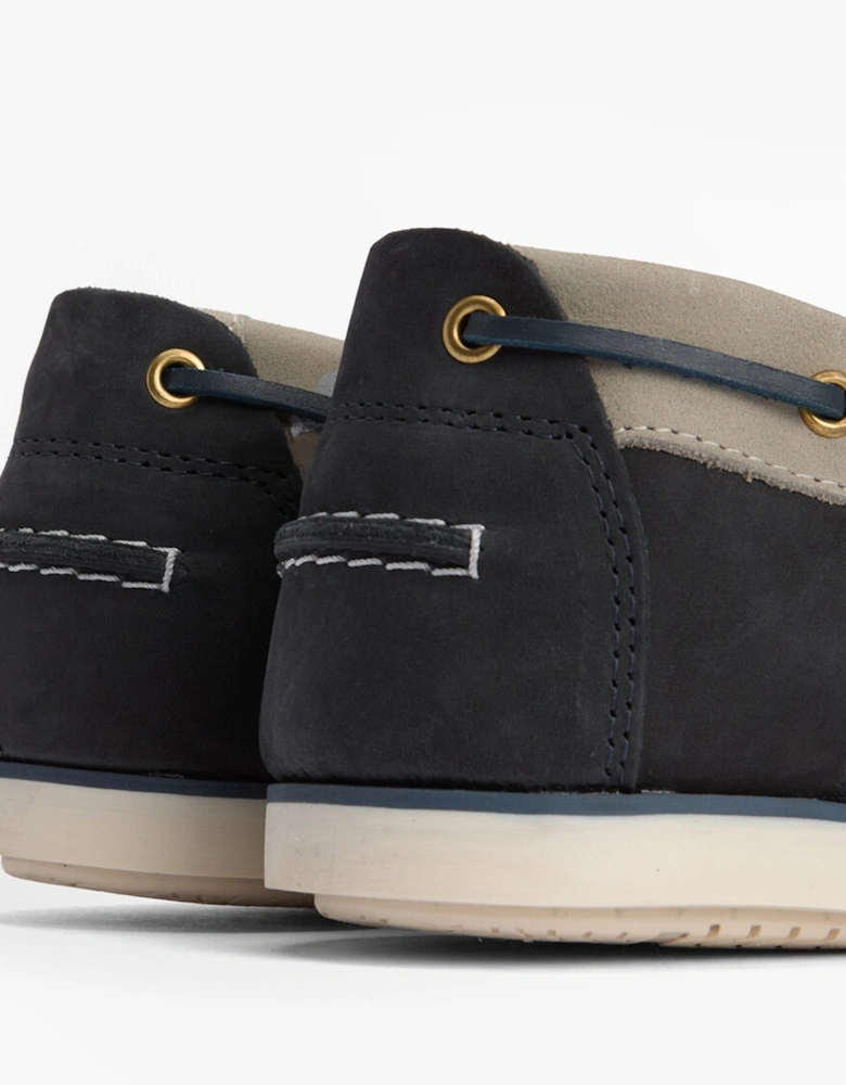 WAKE Mens Boat Shoes Navy/Putty