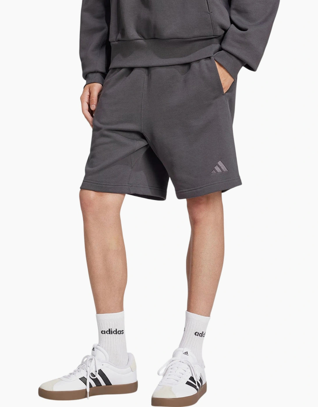 Men's Adidas X Zwide Mens French Terry Shorts Soft Cotton Summer Beach Bermuda Shorts - Grey - Size: 32/30/31