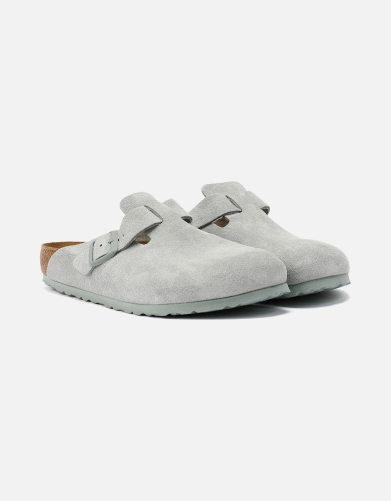 Suede Pure Sage Clogs
