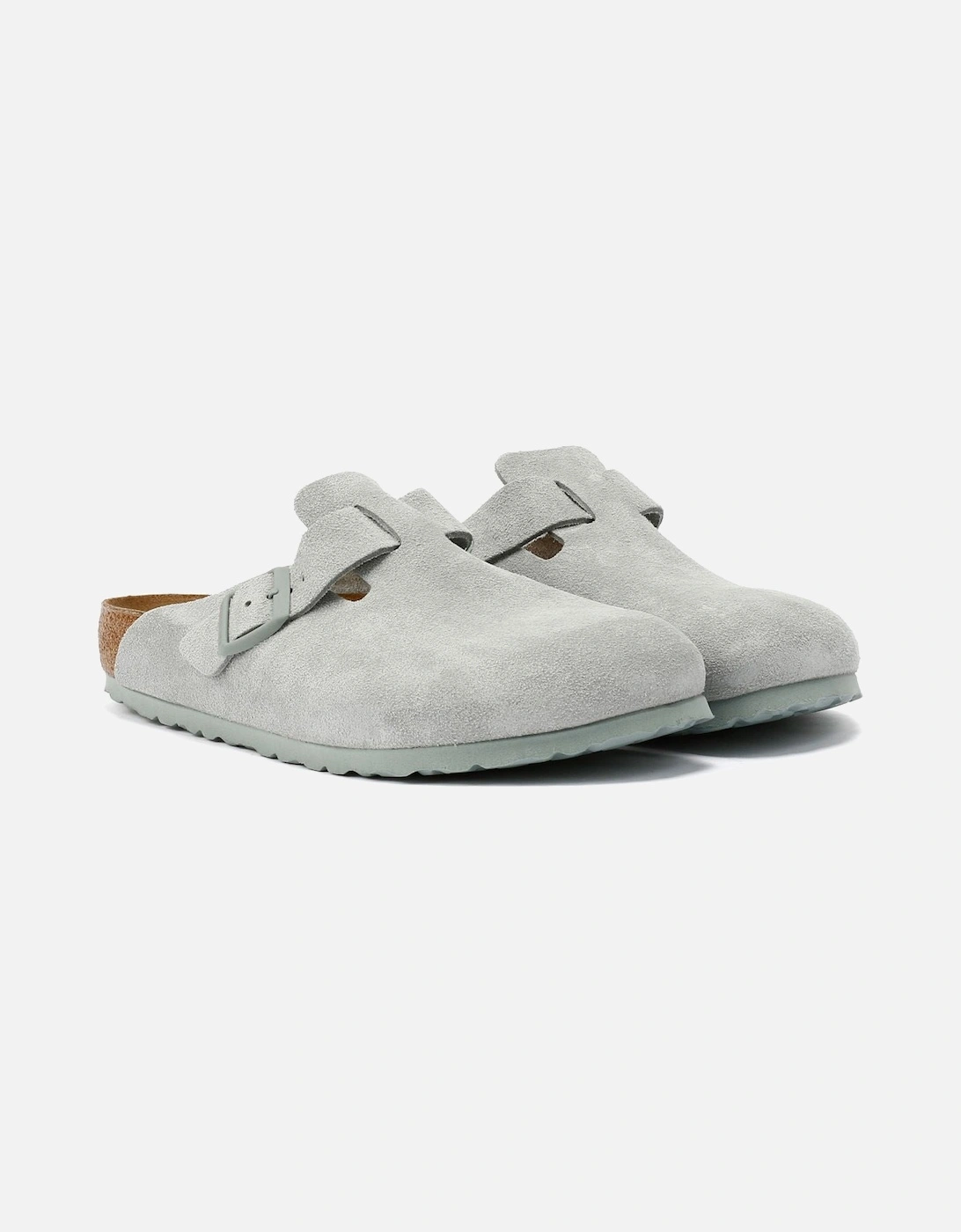 Suede Pure Sage Clogs, 9 of 8
