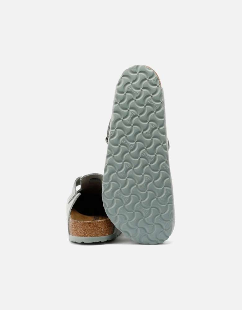 Suede Pure Sage Clogs