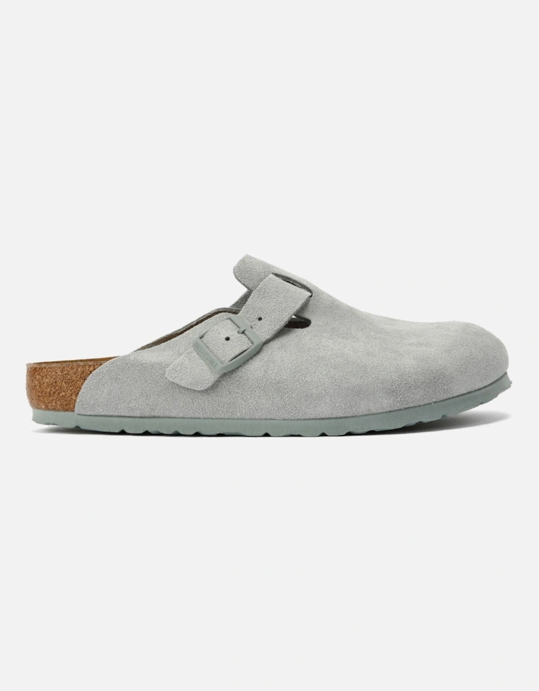 Suede Pure Sage Clogs
