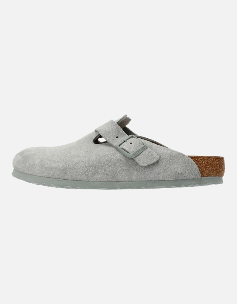 Suede Pure Sage Clogs