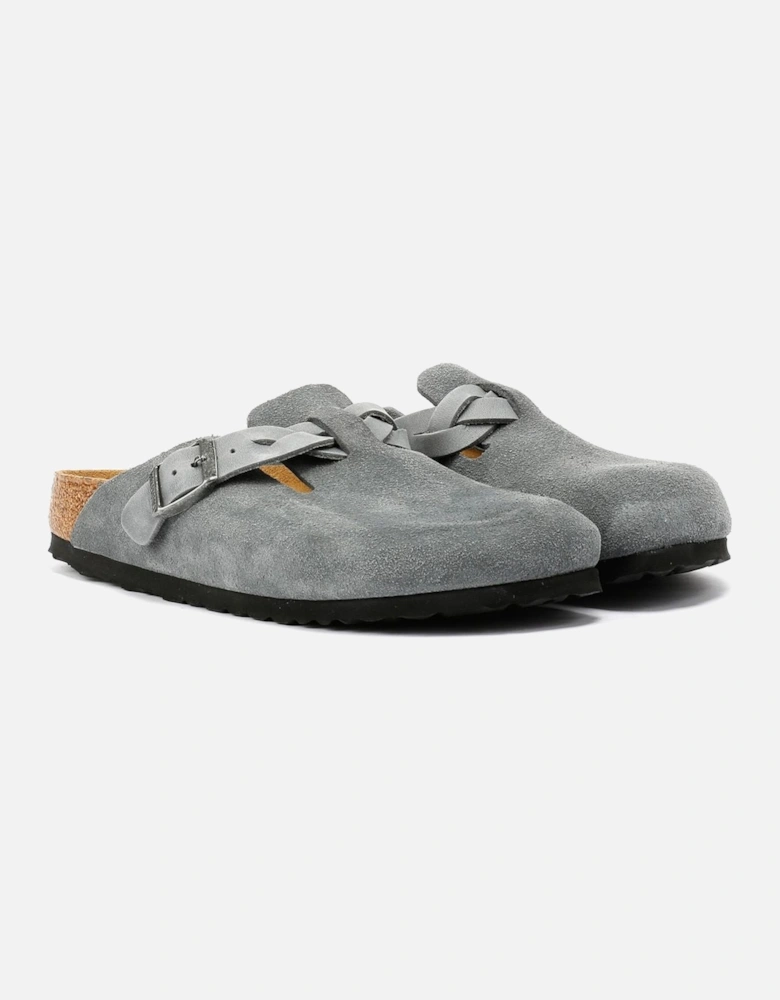 Braided Suede Women's Basalt Grey Narow Fit Clogs