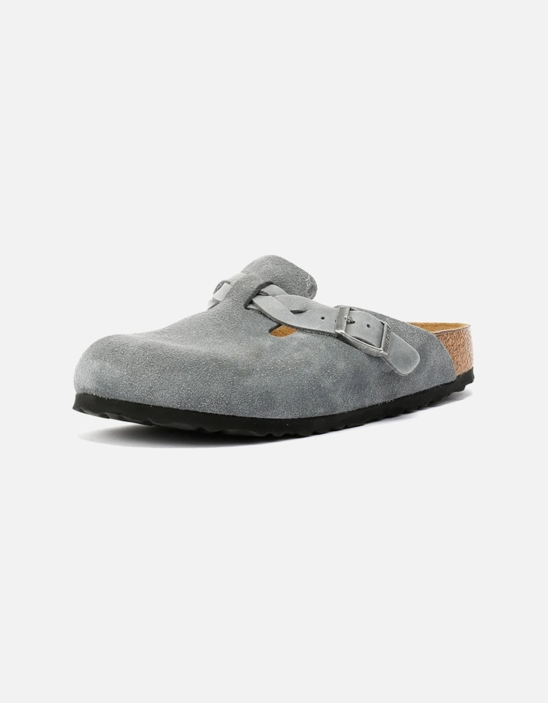 Braided Suede Women's Basalt Grey Narow Fit Clogs