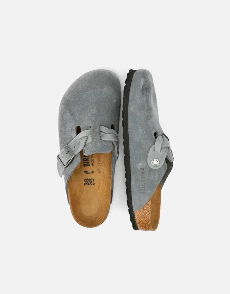 Braided Suede Women's Basalt Grey Narow Fit Clogs