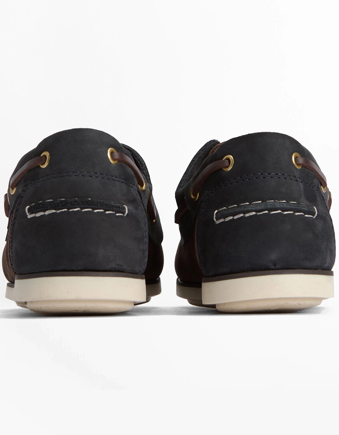 WAKE Mens Boat Shoes Brown/Navy