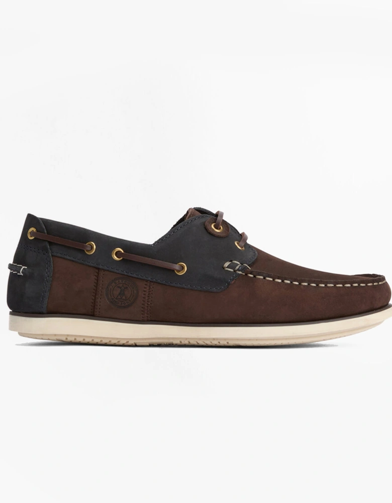 WAKE Mens Boat Shoes Brown/Navy
