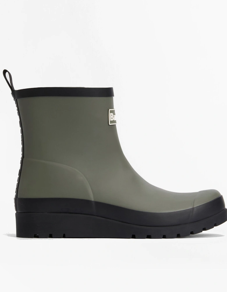 PORTREE Womens Wedge Wellies Dusky Olive/Black