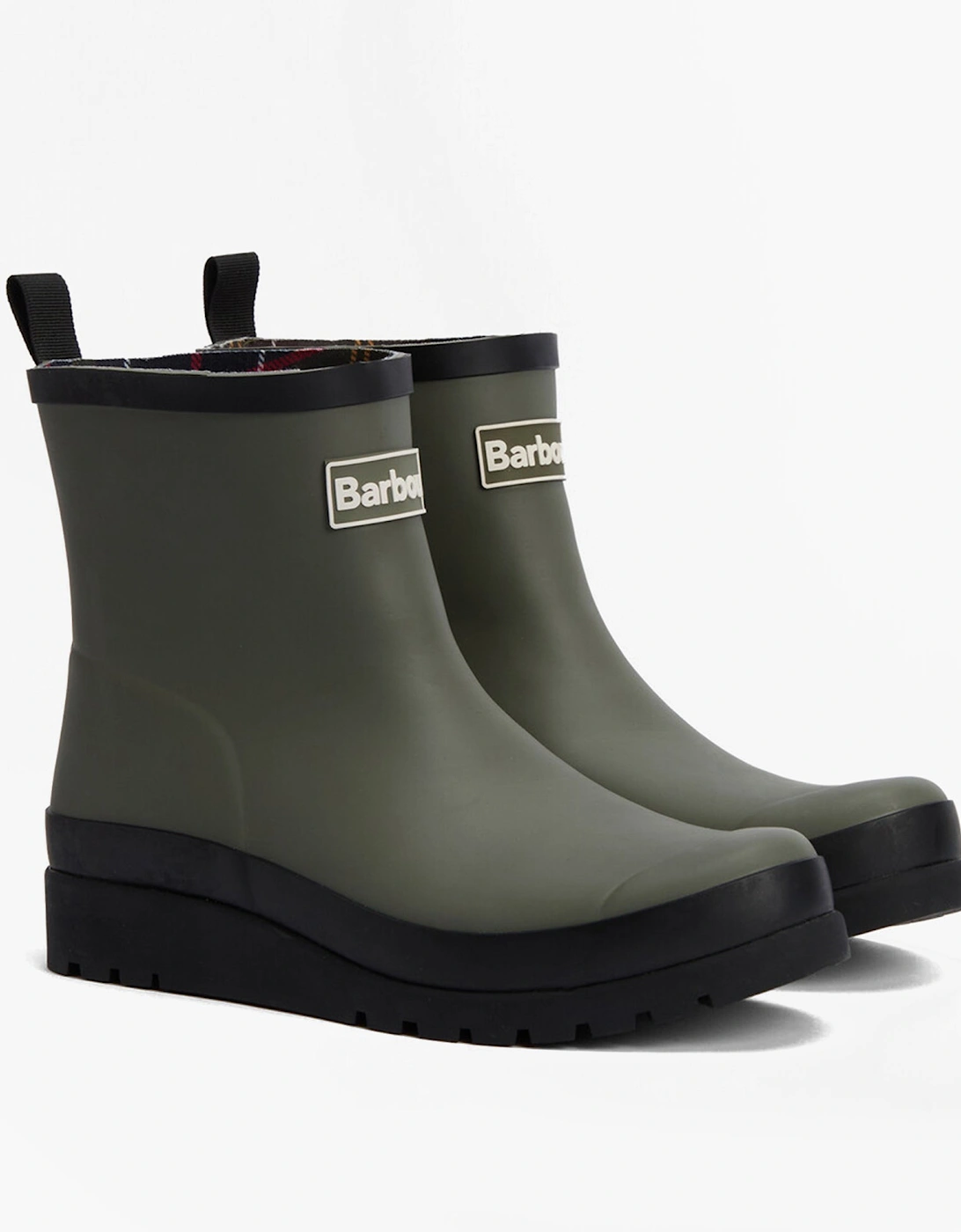 PORTREE Womens Wedge Wellies Dusky Olive/Black