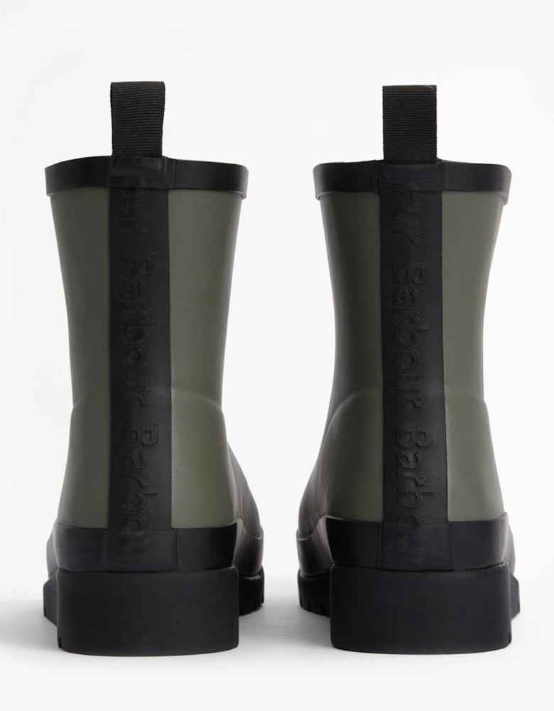 PORTREE Womens Wedge Wellies Dusky Olive/Black
