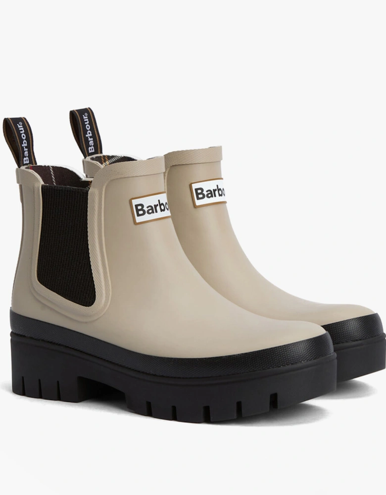 HALTON Womens Chelsea Wellies Light Sand/Black