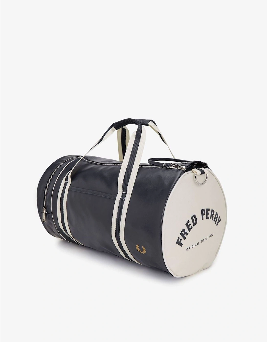 Classic Barrel Polyester Navy/Ecru Cross Bag