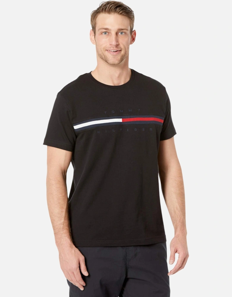 Mens T Shirts Crew Neck Signature Stripe Summer Cotton Tino Tee
