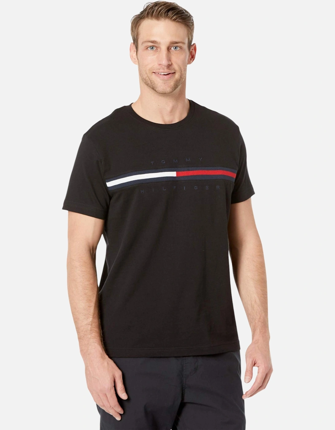 Mens T Shirts Crew Neck Signature Stripe Summer Cotton Tino Tee, 8 of 7