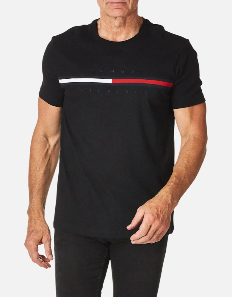 Mens T Shirts Crew Neck Signature Stripe Summer Cotton Tino Tee
